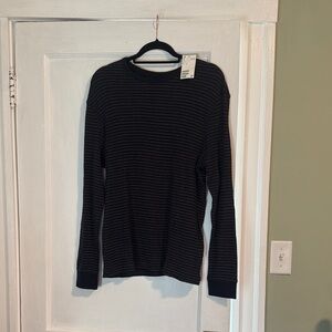 H&M Dark Striped Crewneck Sweater
